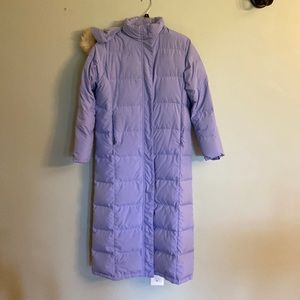 LL Bean long puffer coat